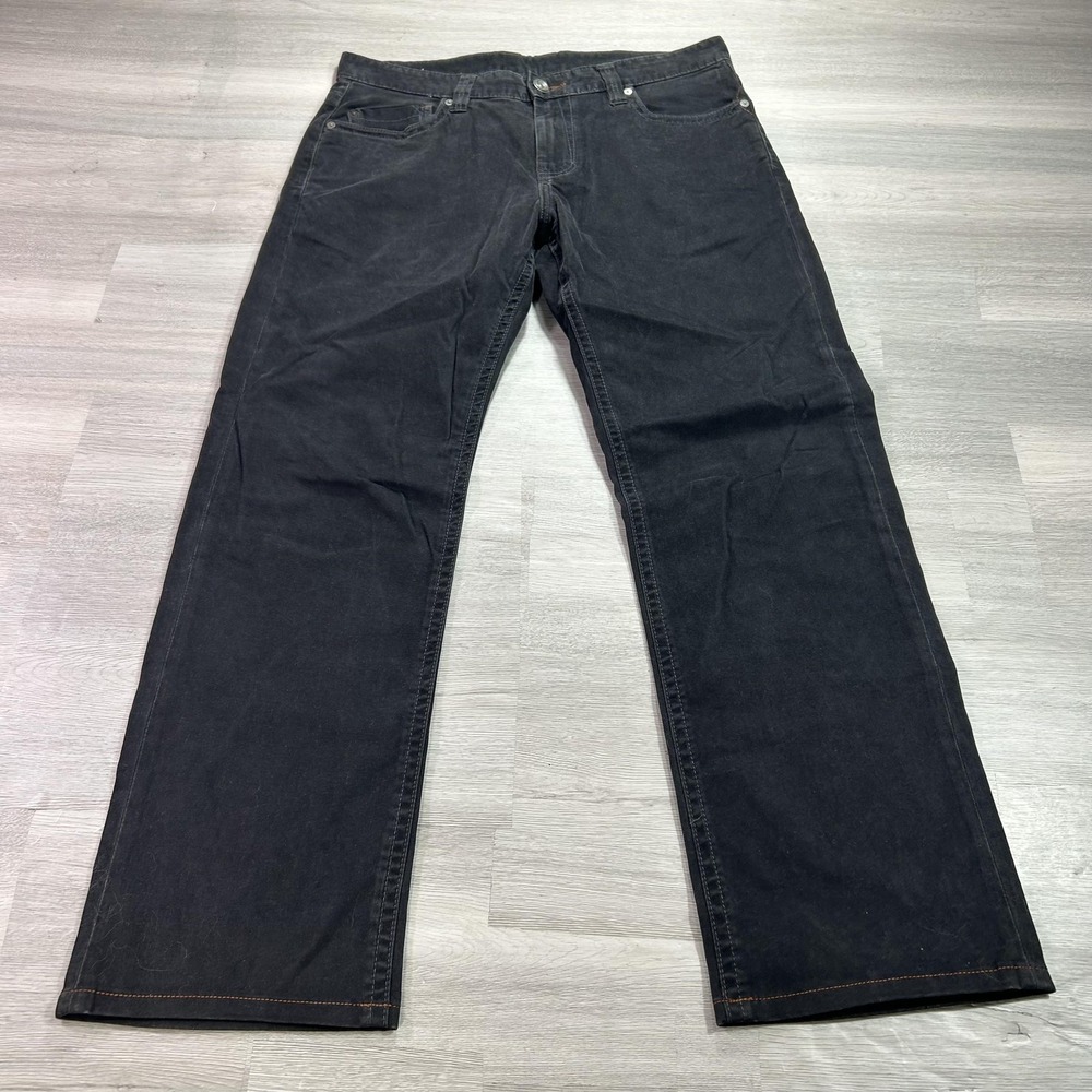 Tommy Bahama Standard Jeans Mens 35x32 Black Regular Straight Denim Dark Wash